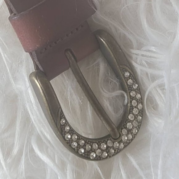 NWT Fossil Rhinestone Leather Belt Size Medium - Picture 11 of 12